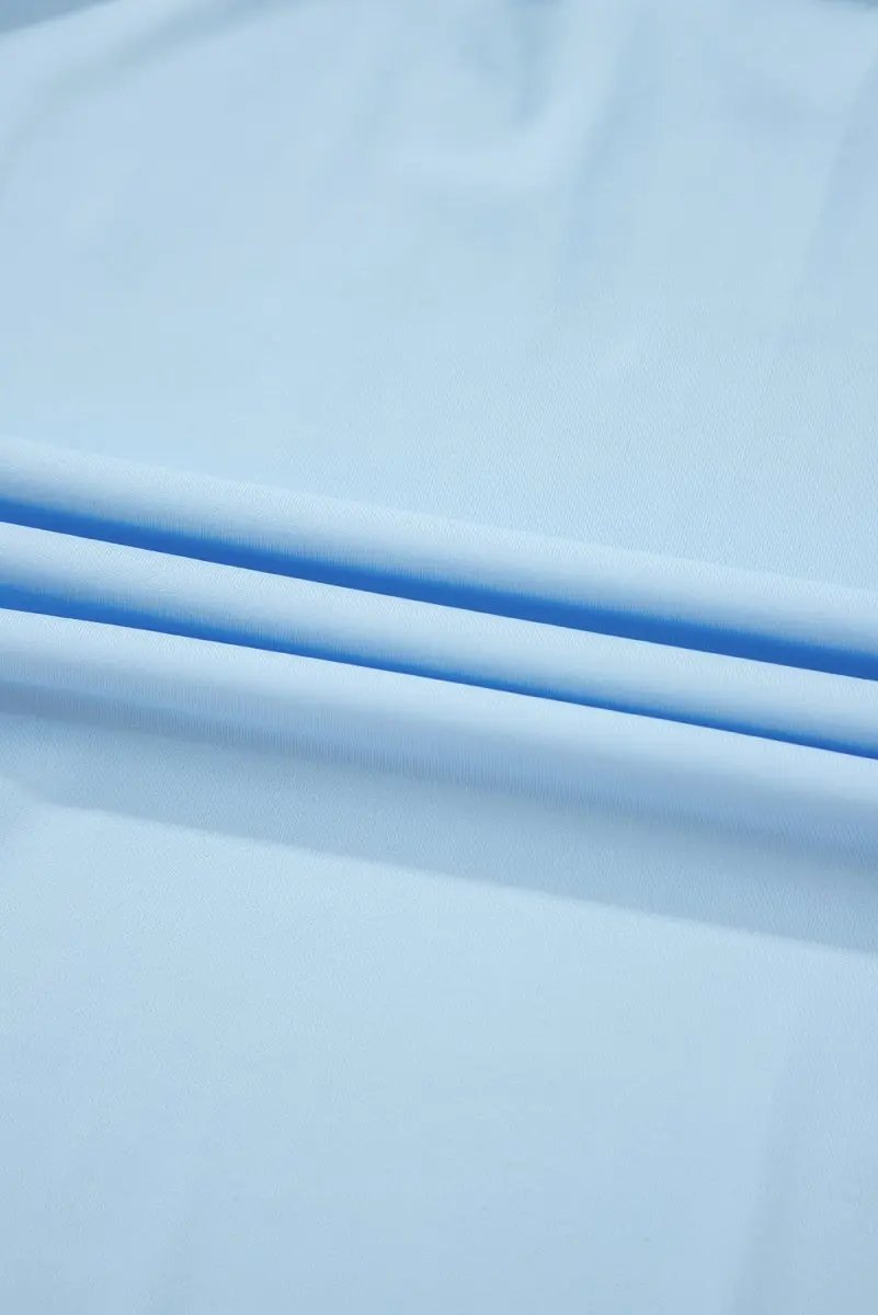 Sky Blue Drawstring High Waist Lined Tennis Skorts for Women - Love Salve